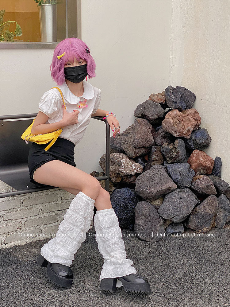 LET ME SEE - Y2K Flared Leg Warmers Land Decora