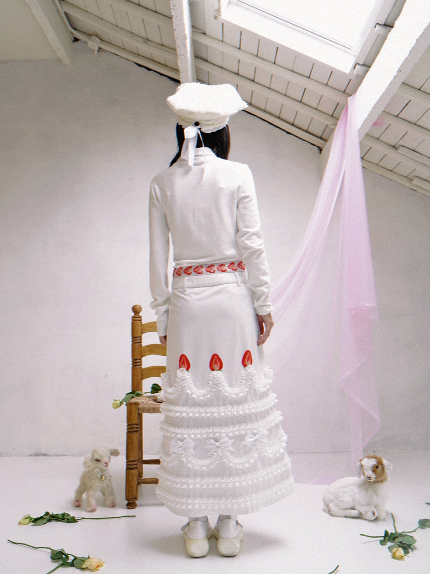 daytoday everyday institute - Kawaii Cake Print Pencil Skirt Slim Fit High Waist skirt daytoday everyday institute