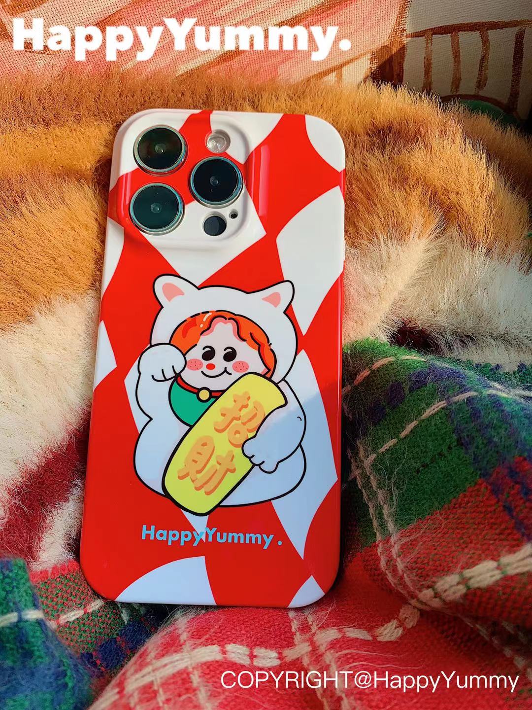 Harajuku Phone Case Red Phone Case Glossy Soft Phone Case Original Design Phone Case phone case HappyYummy