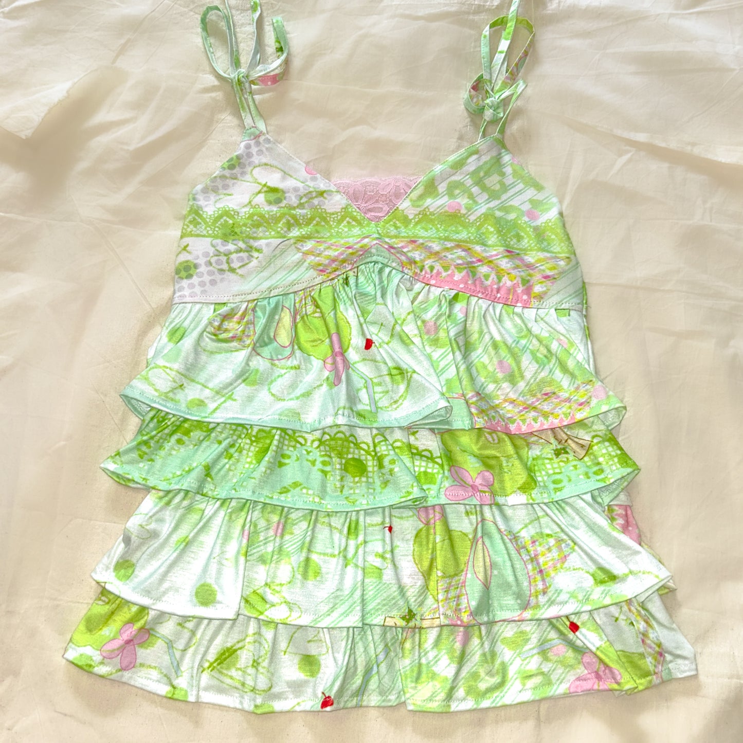 YJM with biubiu - Kawaii Ruffle Tiered Cami Dress