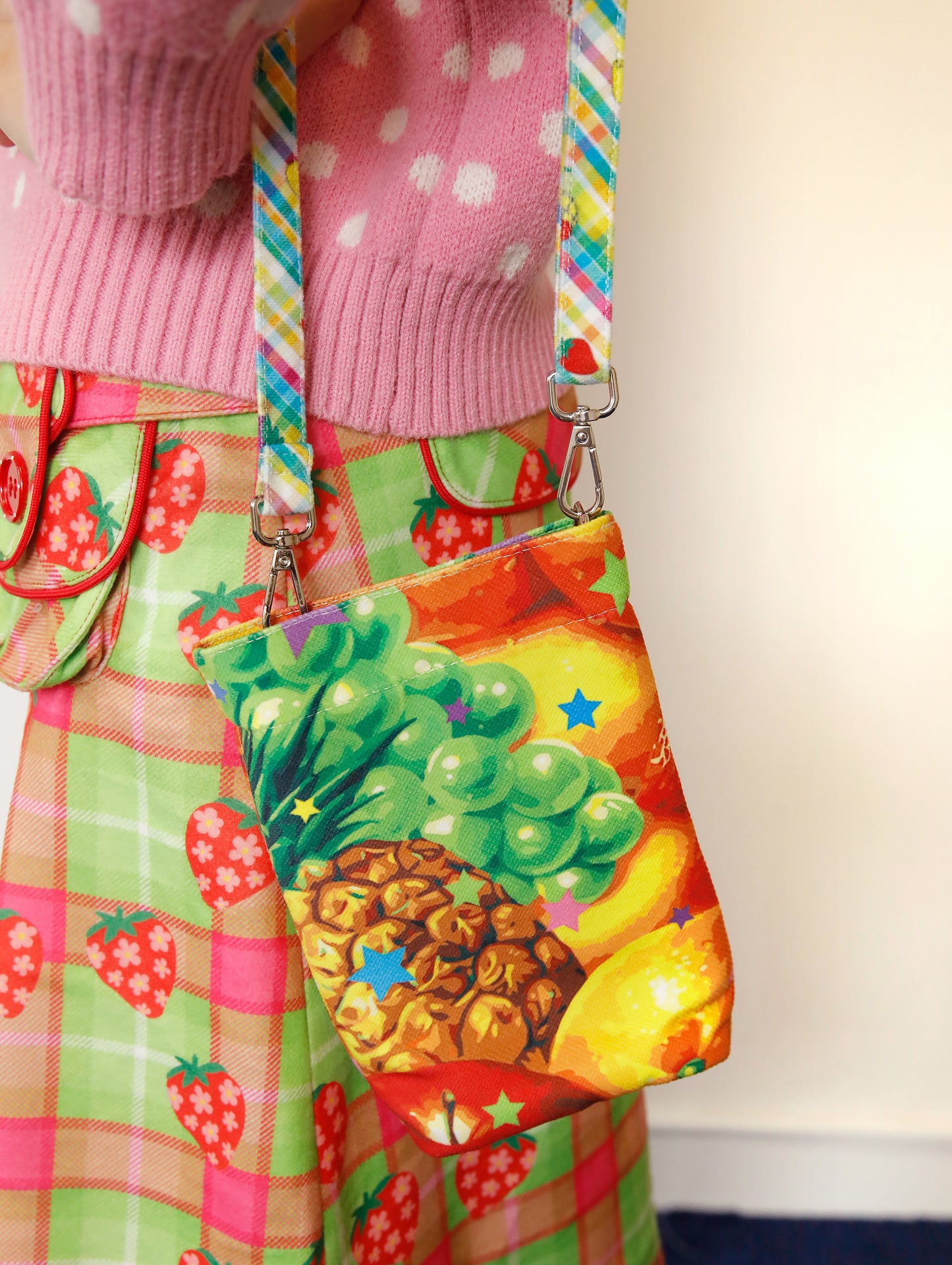 FRUITS - Decora Kei Star Fruit Print Crossbody Phone Bag bag Fruits