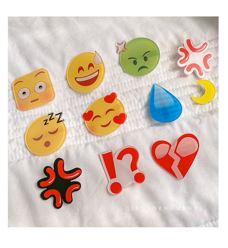rovedcity - Emoji Expression Acrylic Hair Clip