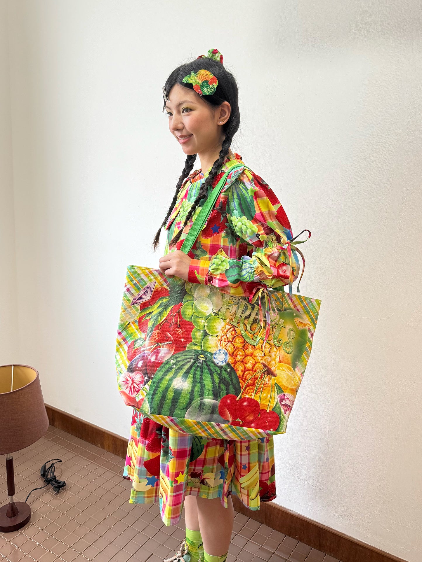 FRUITS - Decora Kei Tropical Fruit Print Tyvek Tote Bag bag Fruits