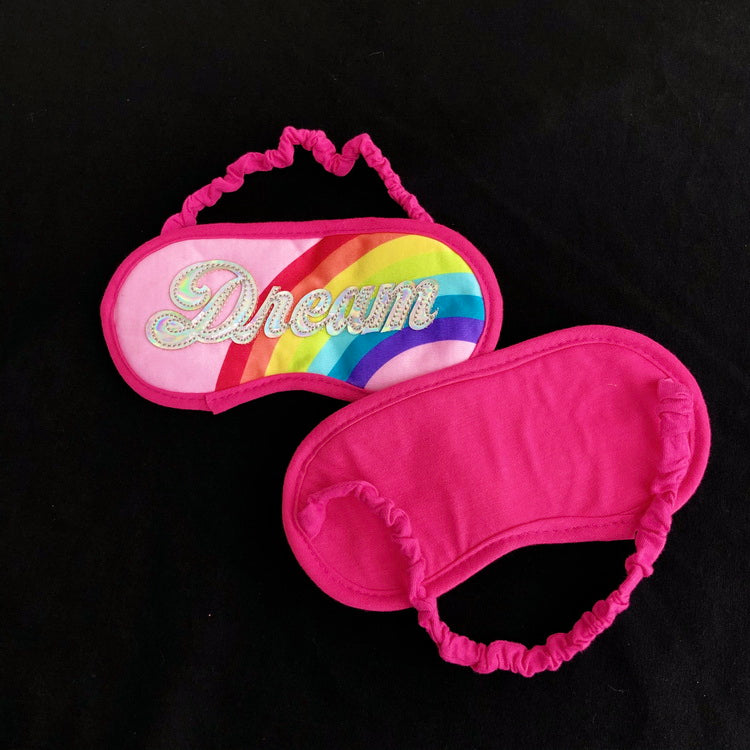 StrangeLab Decora Eye-mask | Rainbow Sweet Sleep Mask | Laser Letter Office Nap Eye Mask accessory strangelab