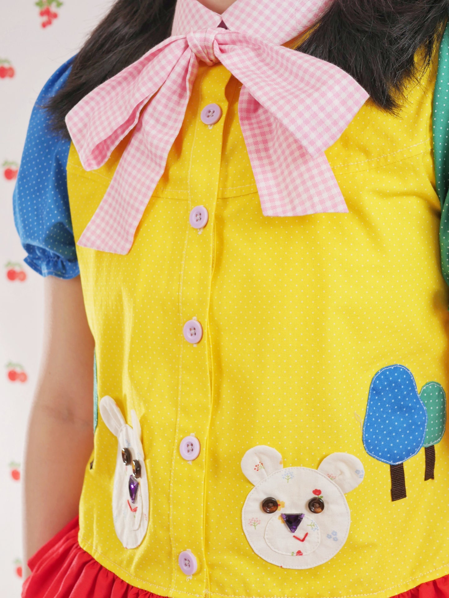 GOODBABY - Color Block Bear Shirt Hat set goodbaby