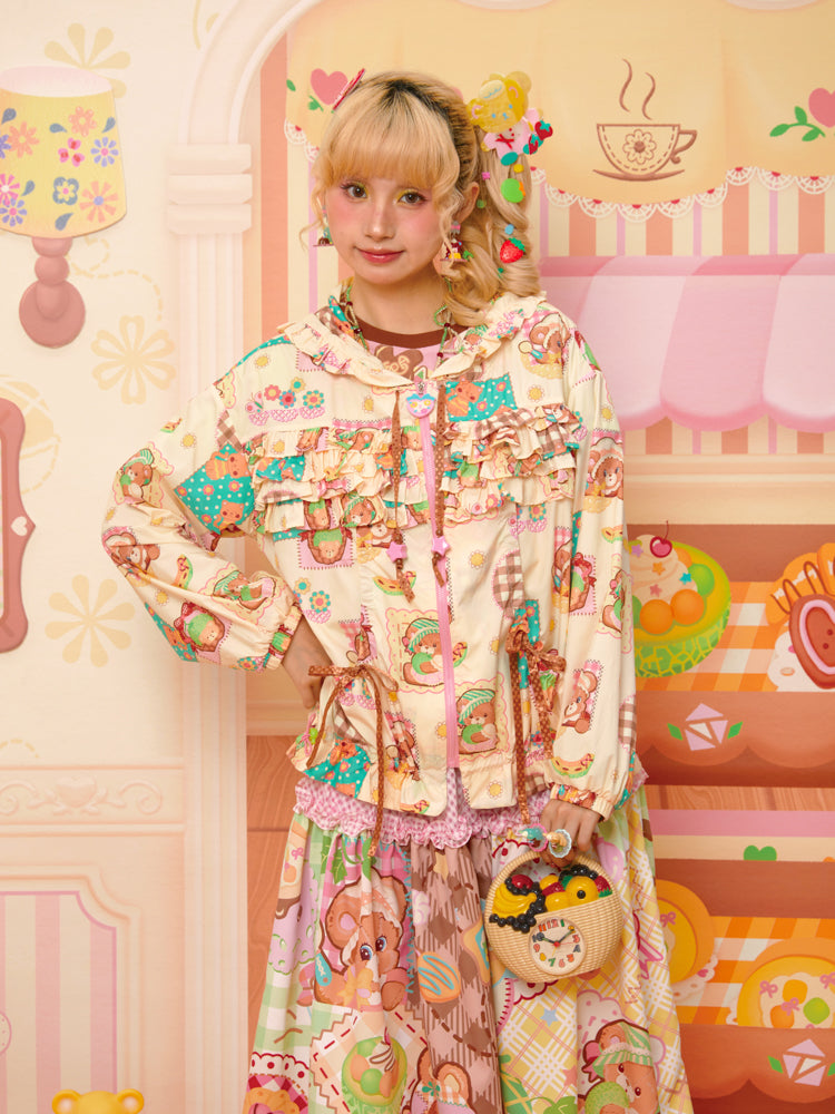 Lutra Jump - Decora Kei Patchwork Hooded UPF50 Sun Jacket jacket Lutra Jump