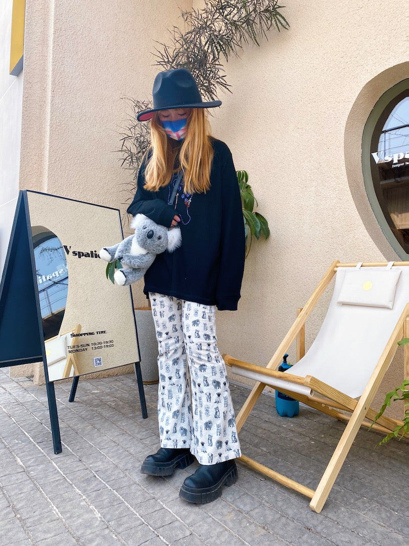 Y2K Wide-Leg Pants – Vintage Animal Print pants bunnybunnygun