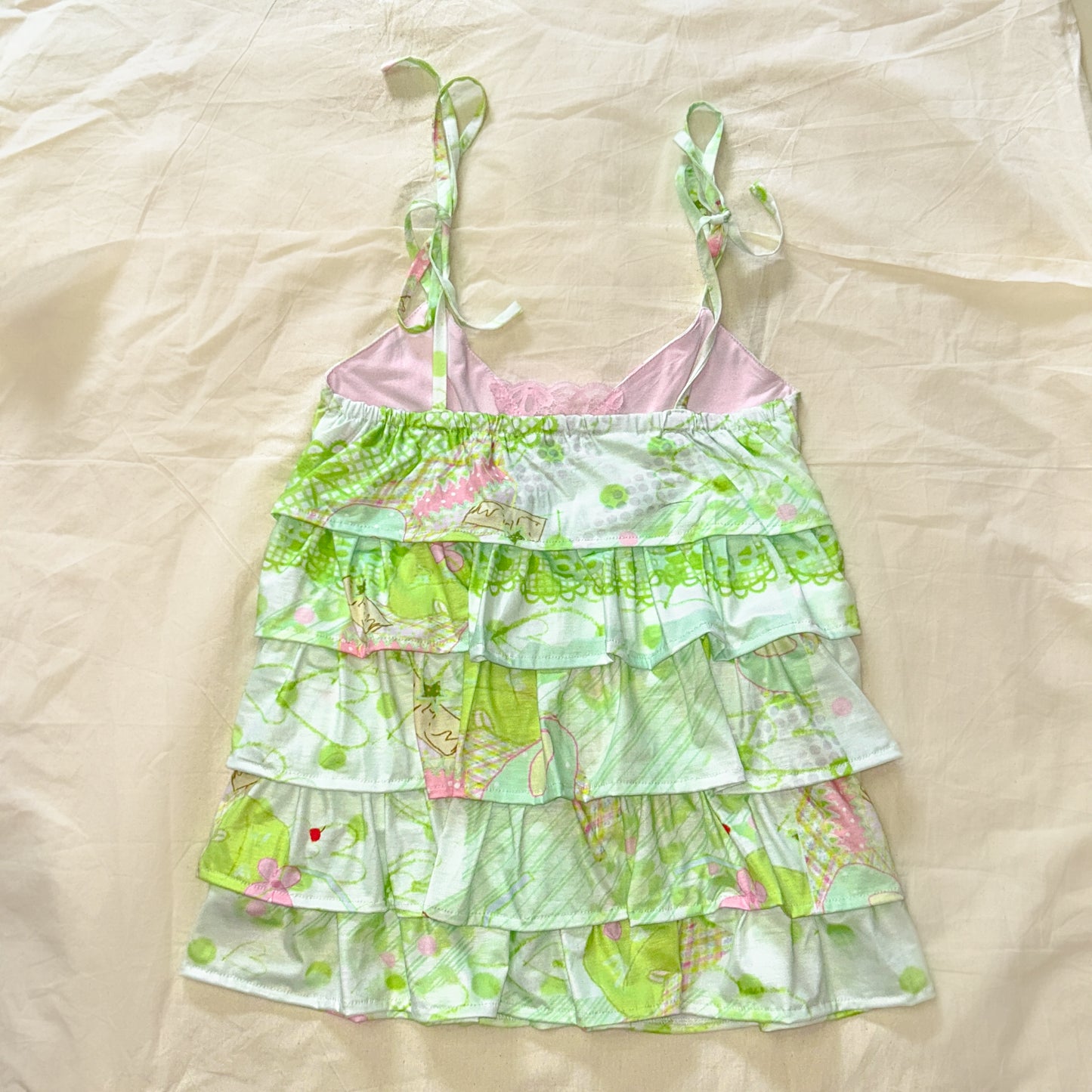 YJM with biubiu - Kawaii Ruffle Tiered Cami Dress