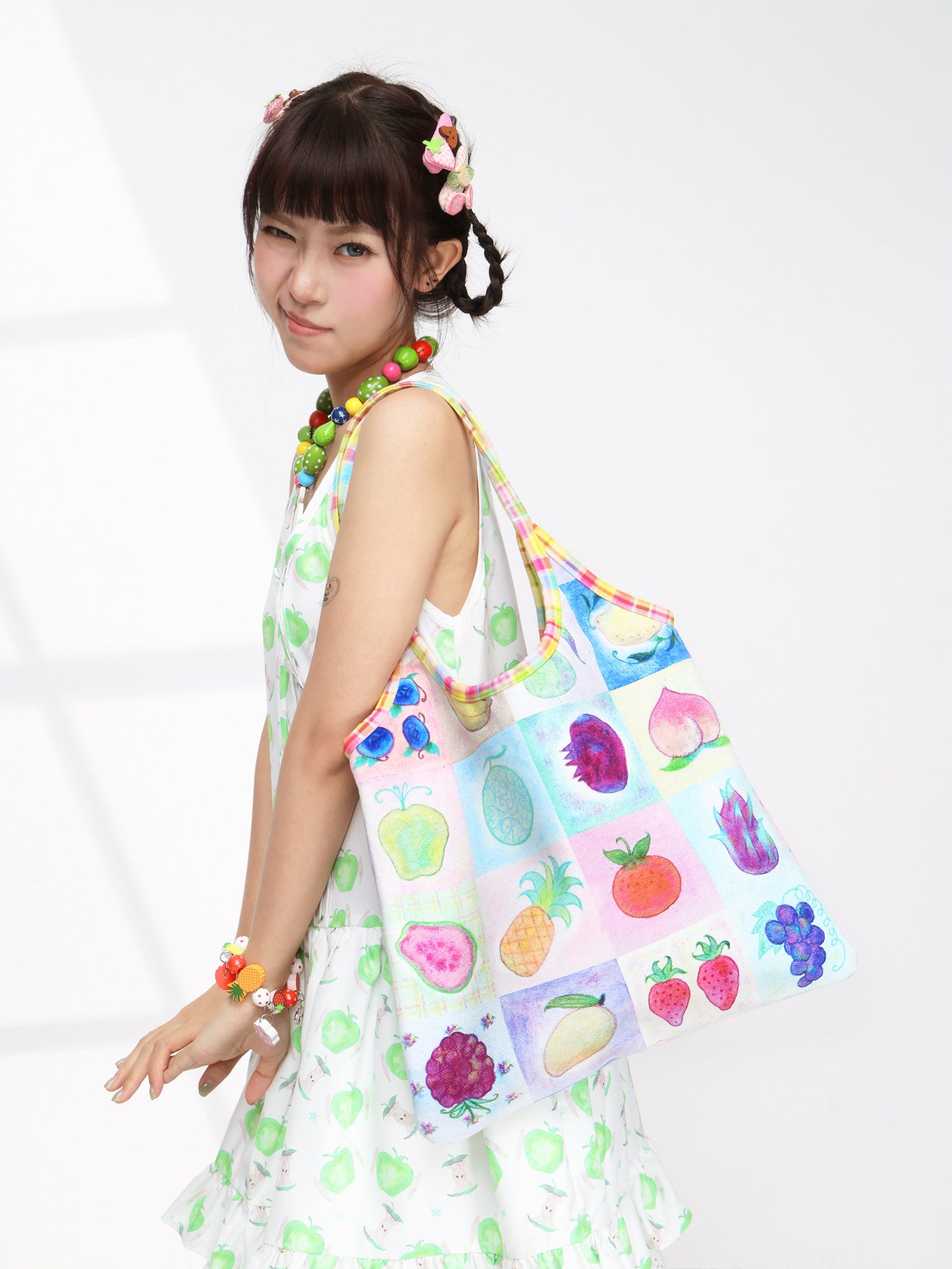 FRUITS - Hand-Painted Fruit Tote Bag bag Fruits