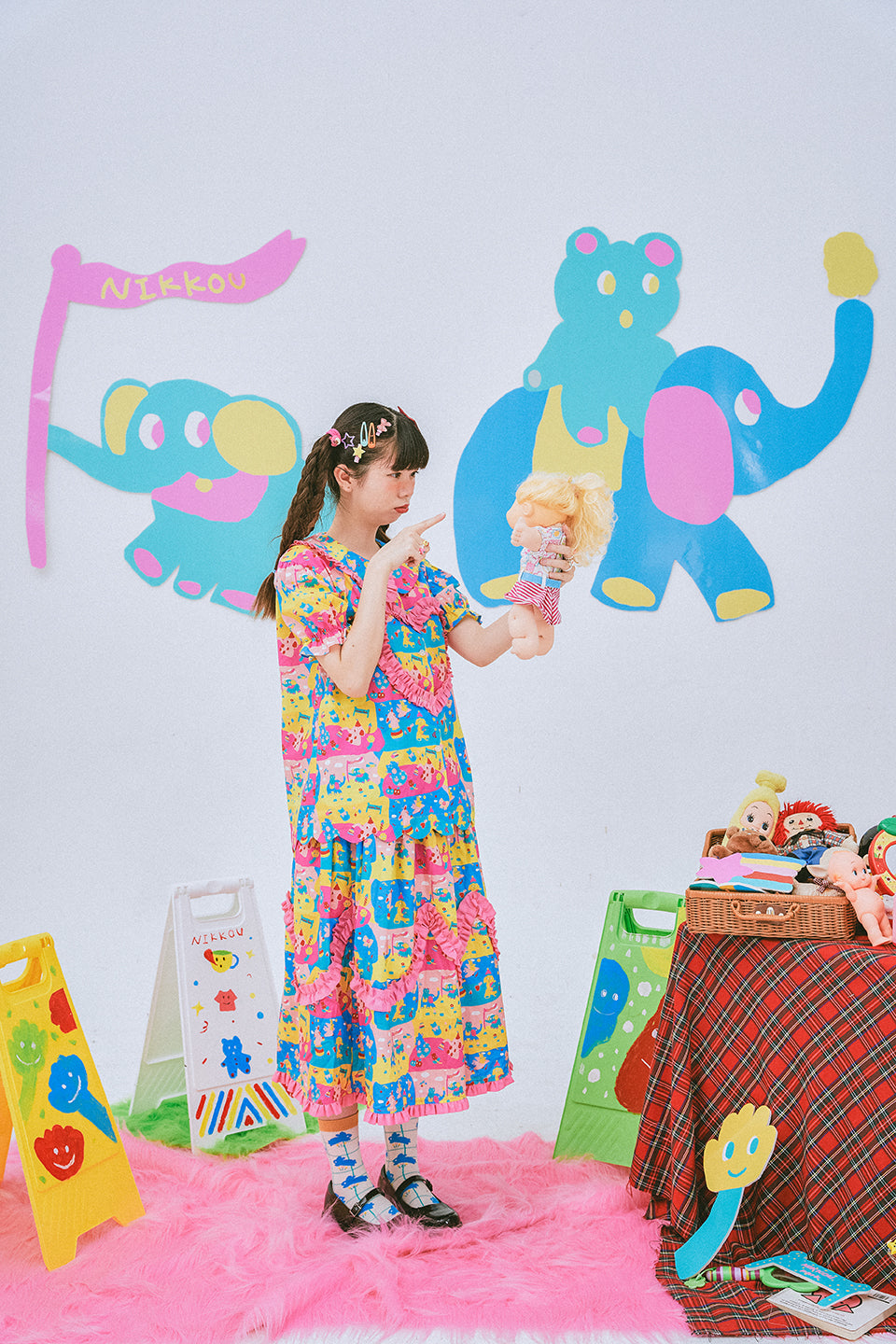 NIKKOU Home Skirt Original Colorful Skirt Cute Japanese Skirt skirt Nikkou home