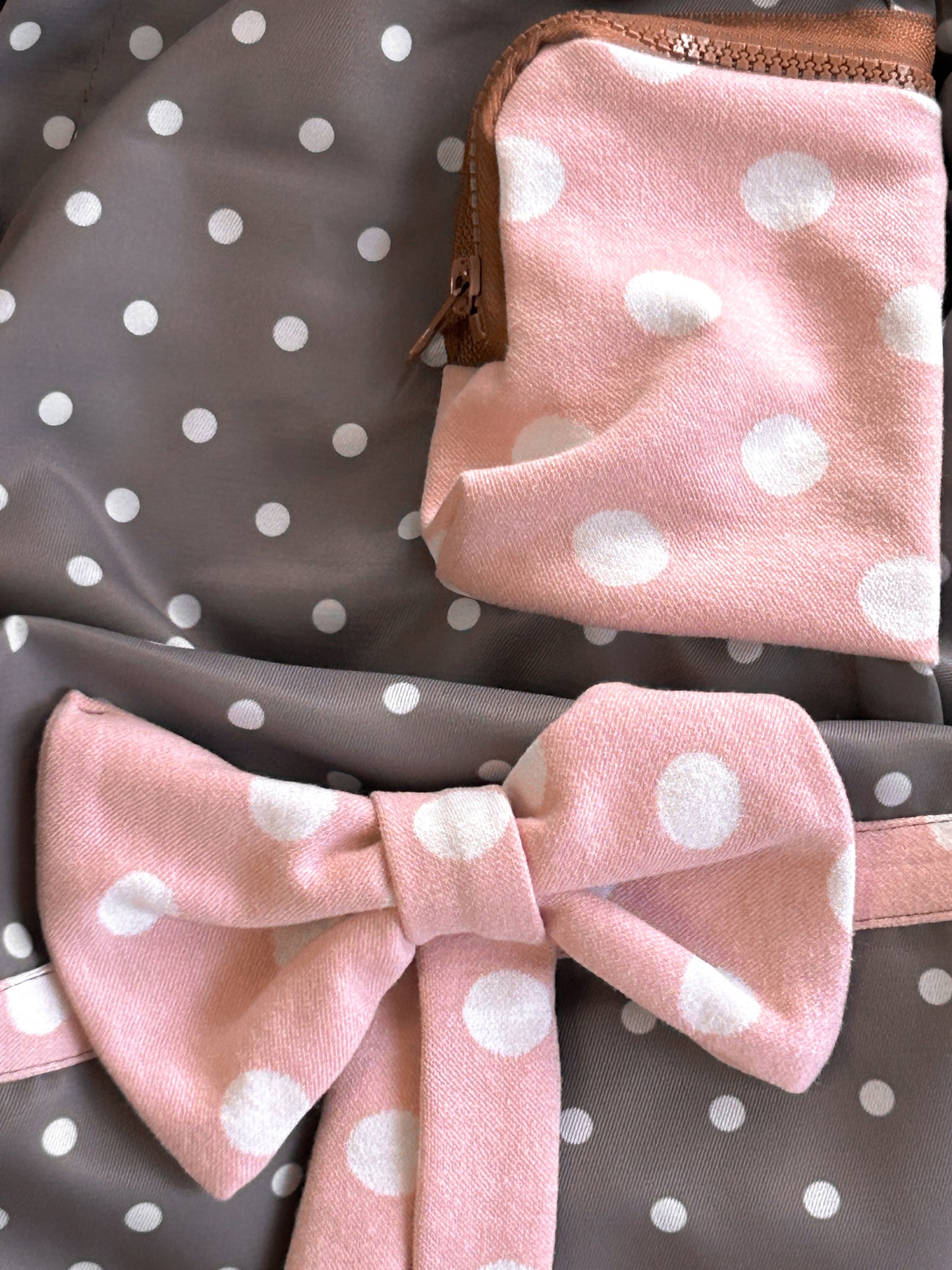 YJM with biubiu - Polka Dot Bow Loose Trousers with Large Pockets pants YJM with biubiu
