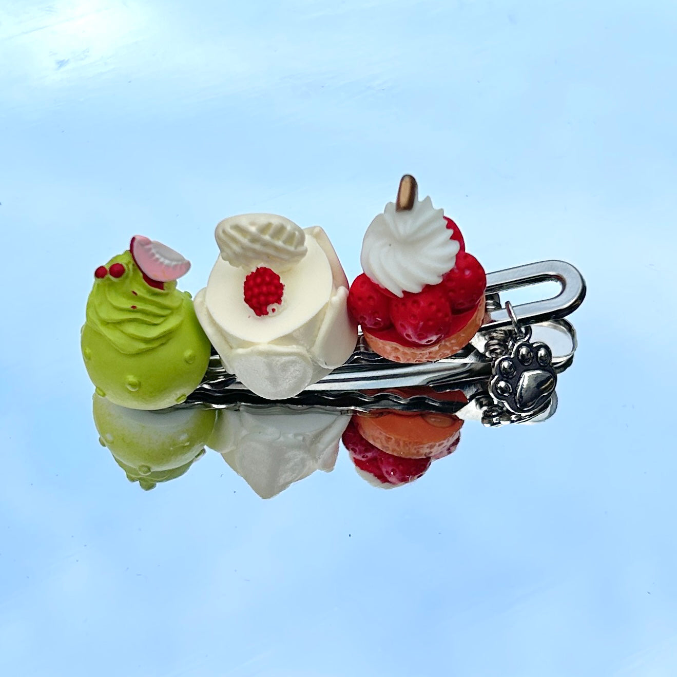 Mononoke - Kawaii Sweet Dessert Ice Cream Cake Hair Clip hair clip Mononoke Three-Flavored Cake Hair Clip - 1 Piece
