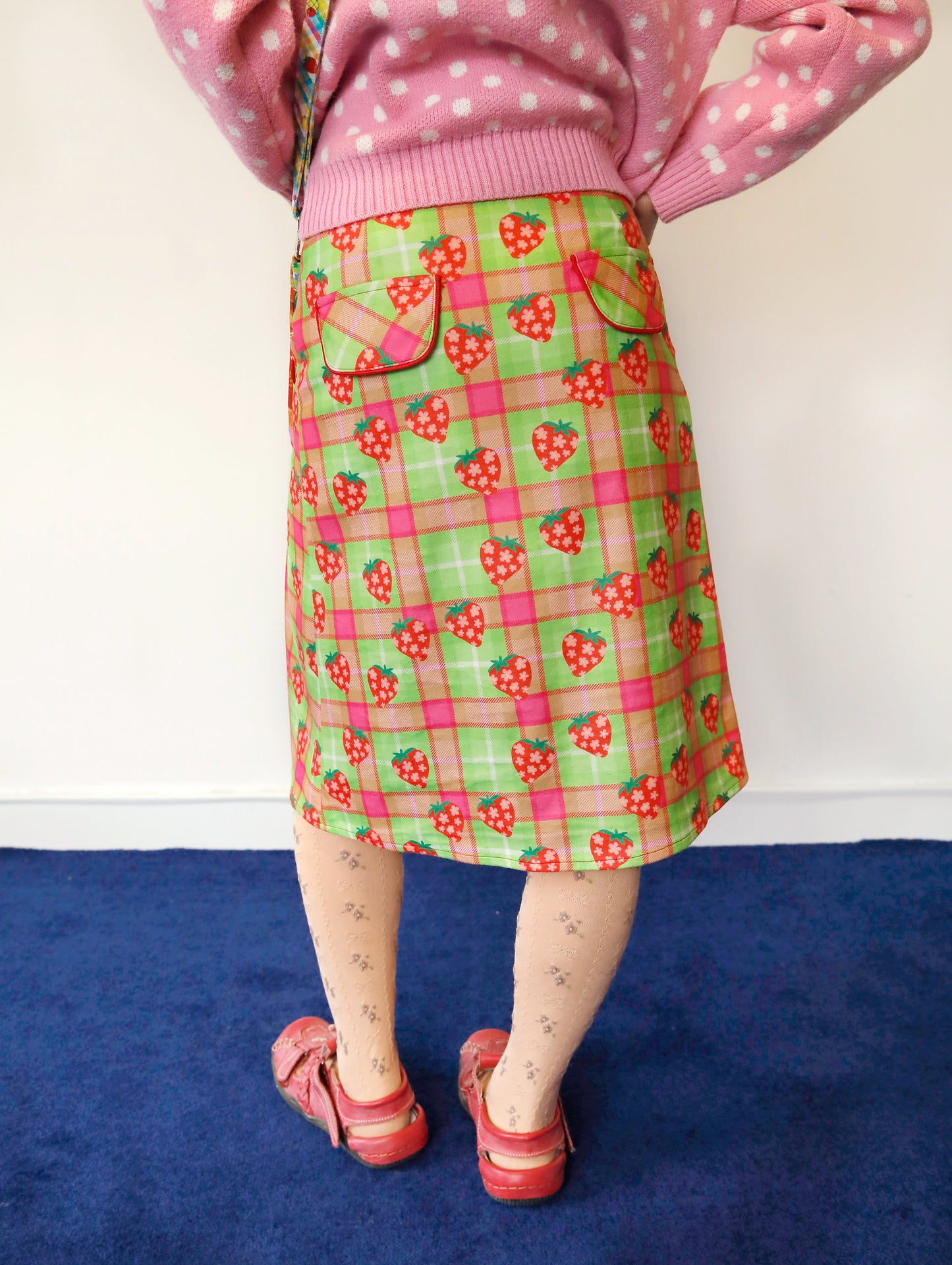 FRUITS - Kawaii Fruit Star Strawberry Print Skirt skirt Fruits