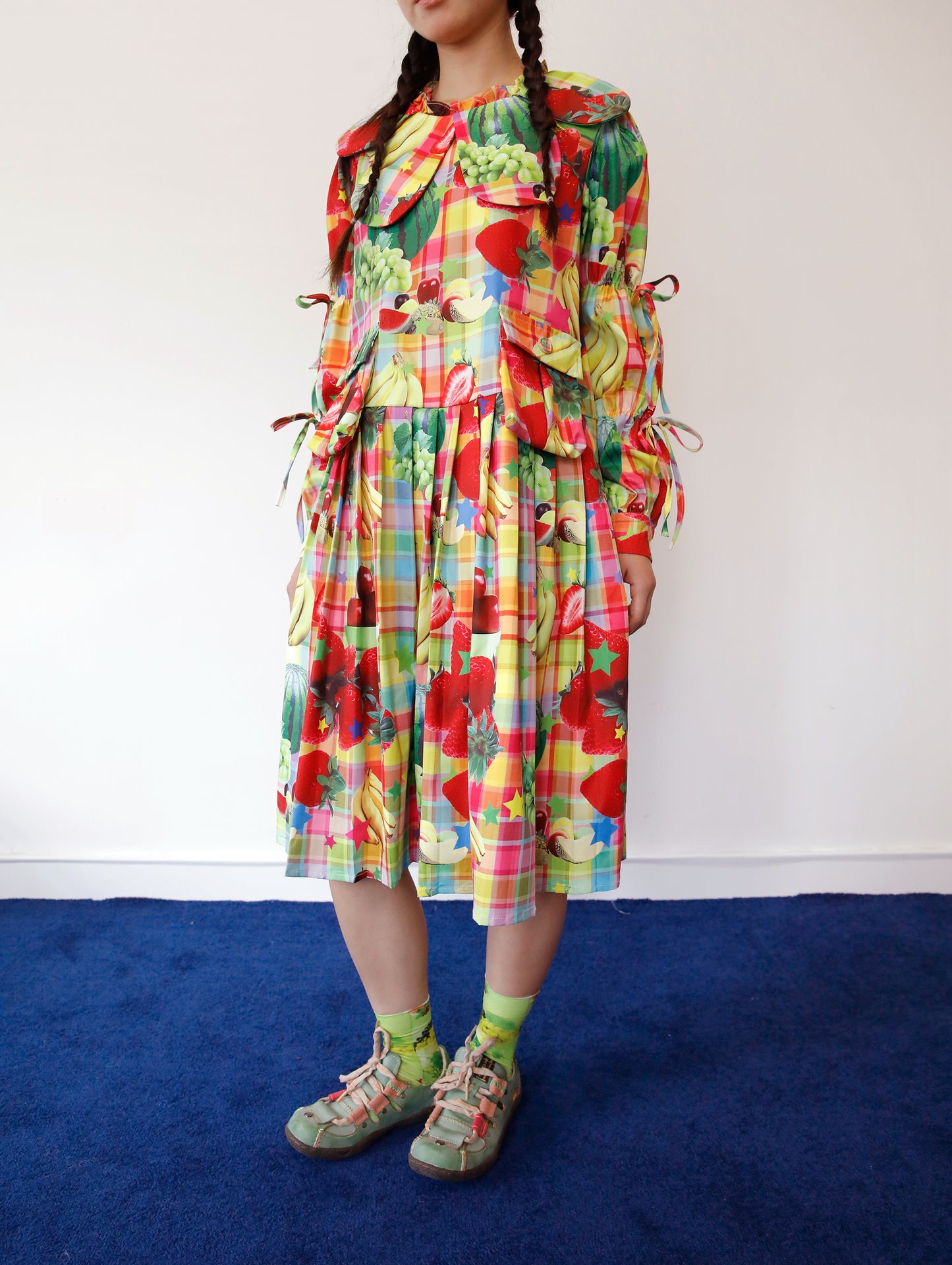 FRUITS - Kawaii Fruit Print Doll Collar Long Sleeve Dress dress Fruits