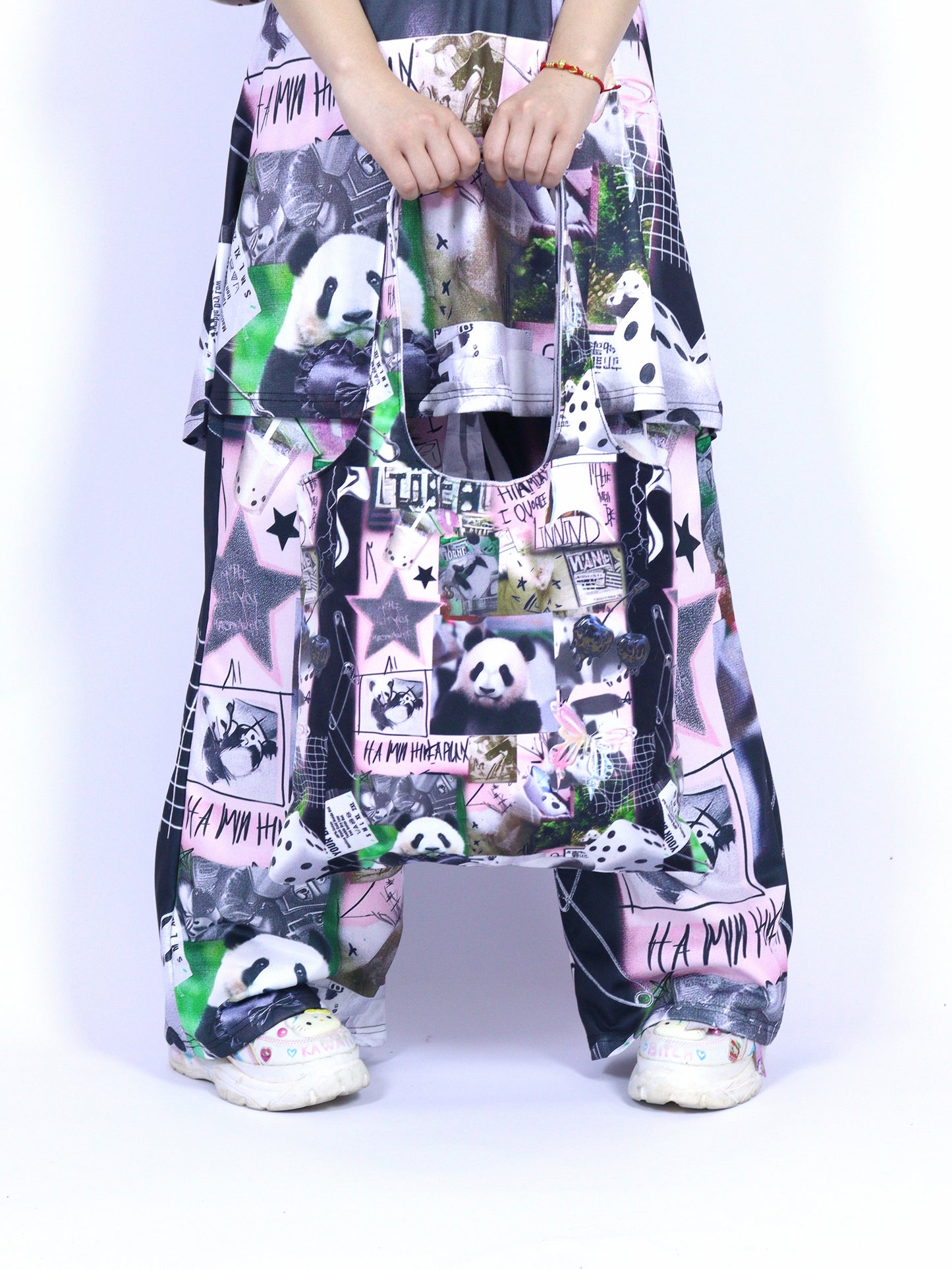 LEERROO - Y2K Panda Canvas Shoulder Bag bag Leerroo
