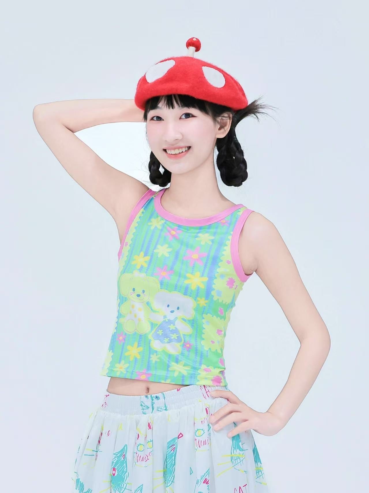 MeowMeow Bug – Decora Kei Cartoon Slim Fit Tank Top vest MeowMeow Bug