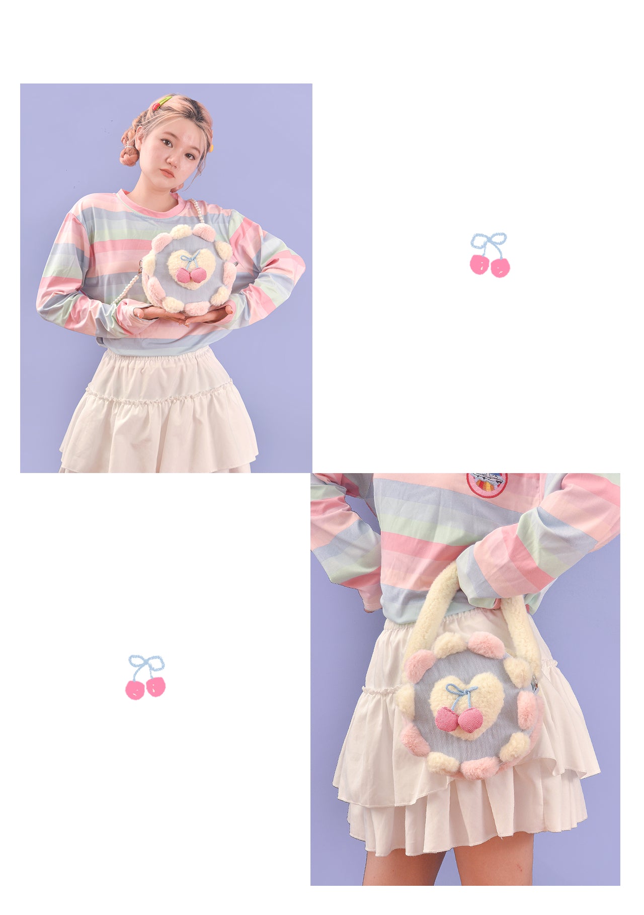 ChaCha - Kawaii Cherry Cake Plush Handbag bag ChaCha