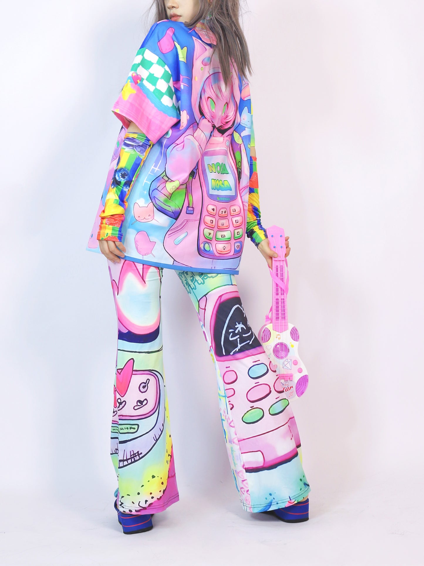 LEERROO Harajuku Cartoon T-Shirt | Oversized Graphic Tee tshirt Leerroo
