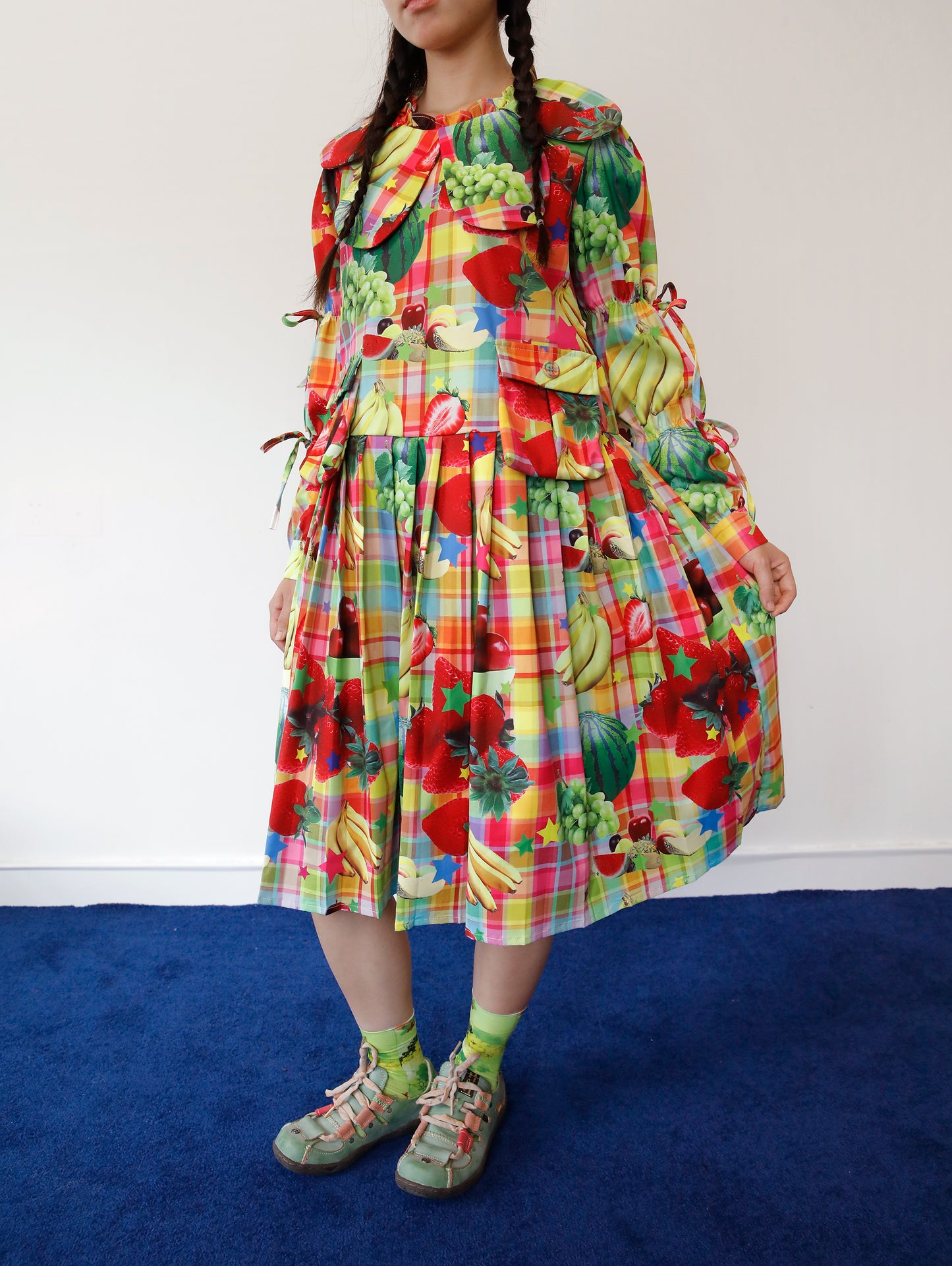 FRUITS - Kawaii Fruit Print Doll Collar Long Sleeve Dress dress Fruits