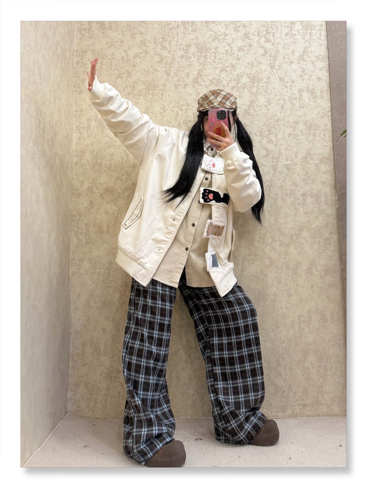 BIBULU - Kidcore Cat Paw Embroidered Jacket jacket BIBULU