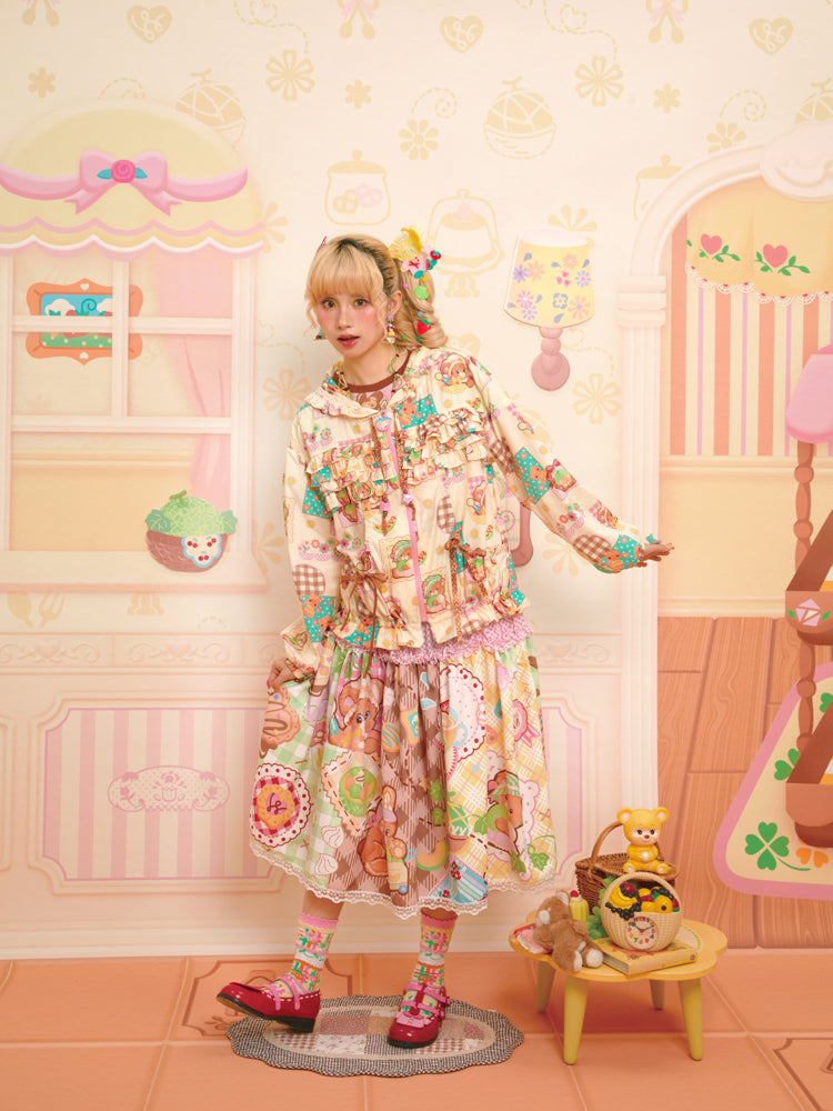Lutra Jump - Decora Kei Patchwork Hooded UPF50 Sun Jacket jacket Lutra Jump