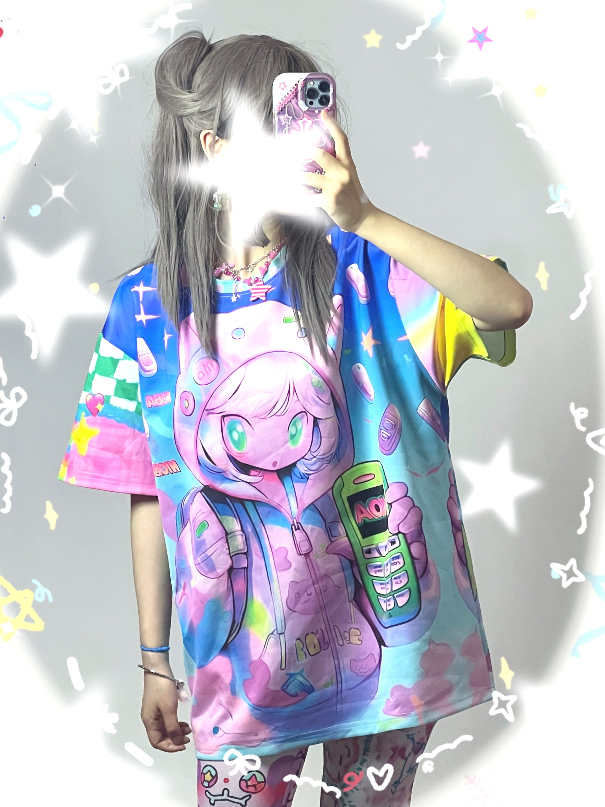 LEERROO Harajuku Cartoon T-Shirt | Oversized Graphic Tee tshirt Leerroo