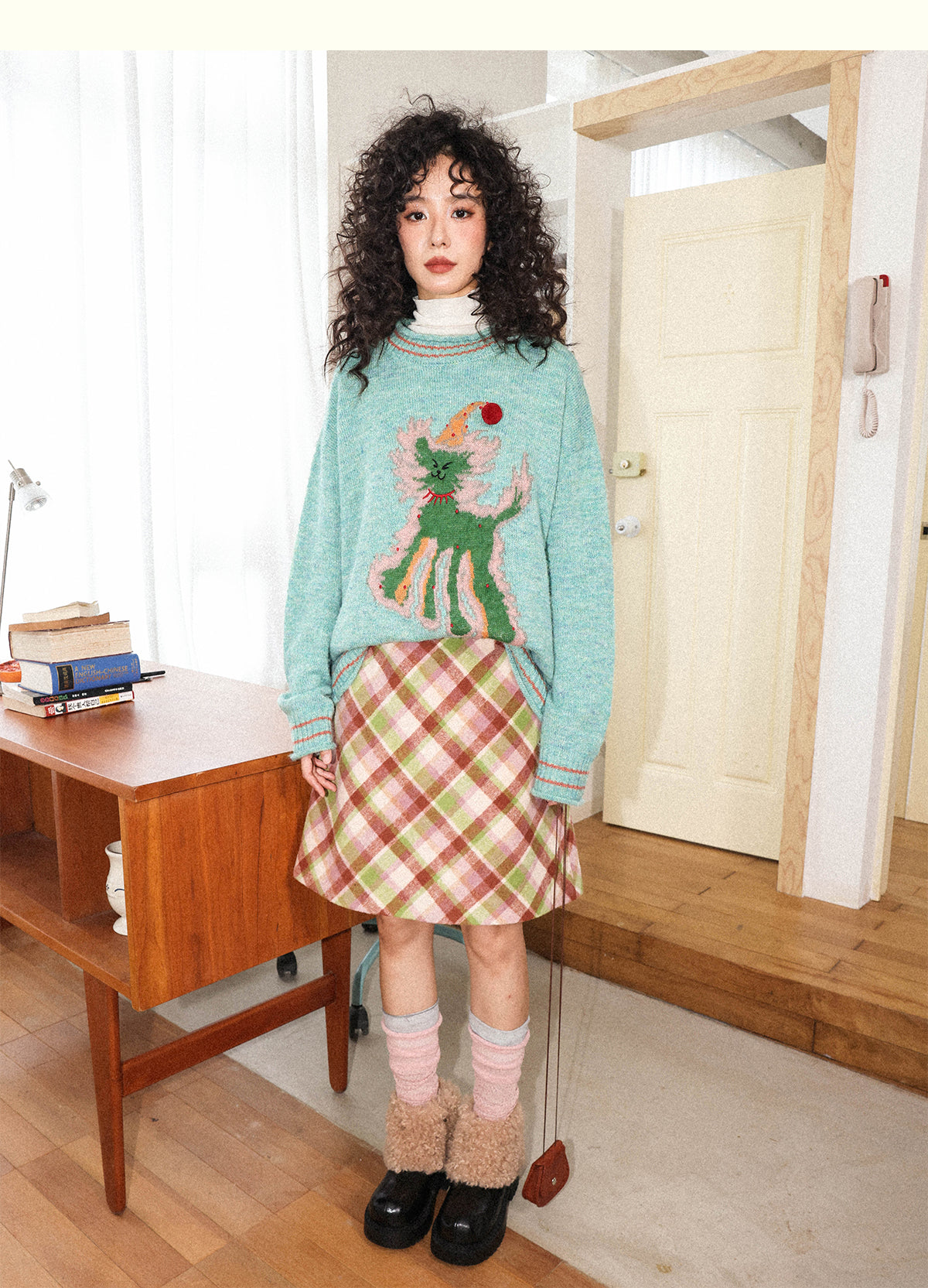 Chemical Girl - Girly Wool Mohair Knit Sweater Retro Dramatic sweater chemical girl