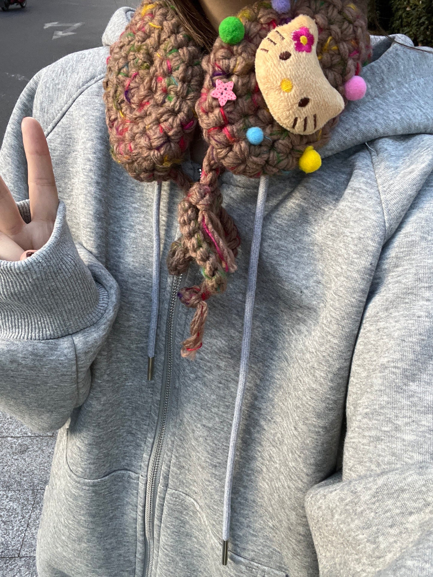 Corner Party - Kawaii Knit Kitty Earmuffs ear cover Corner Party
