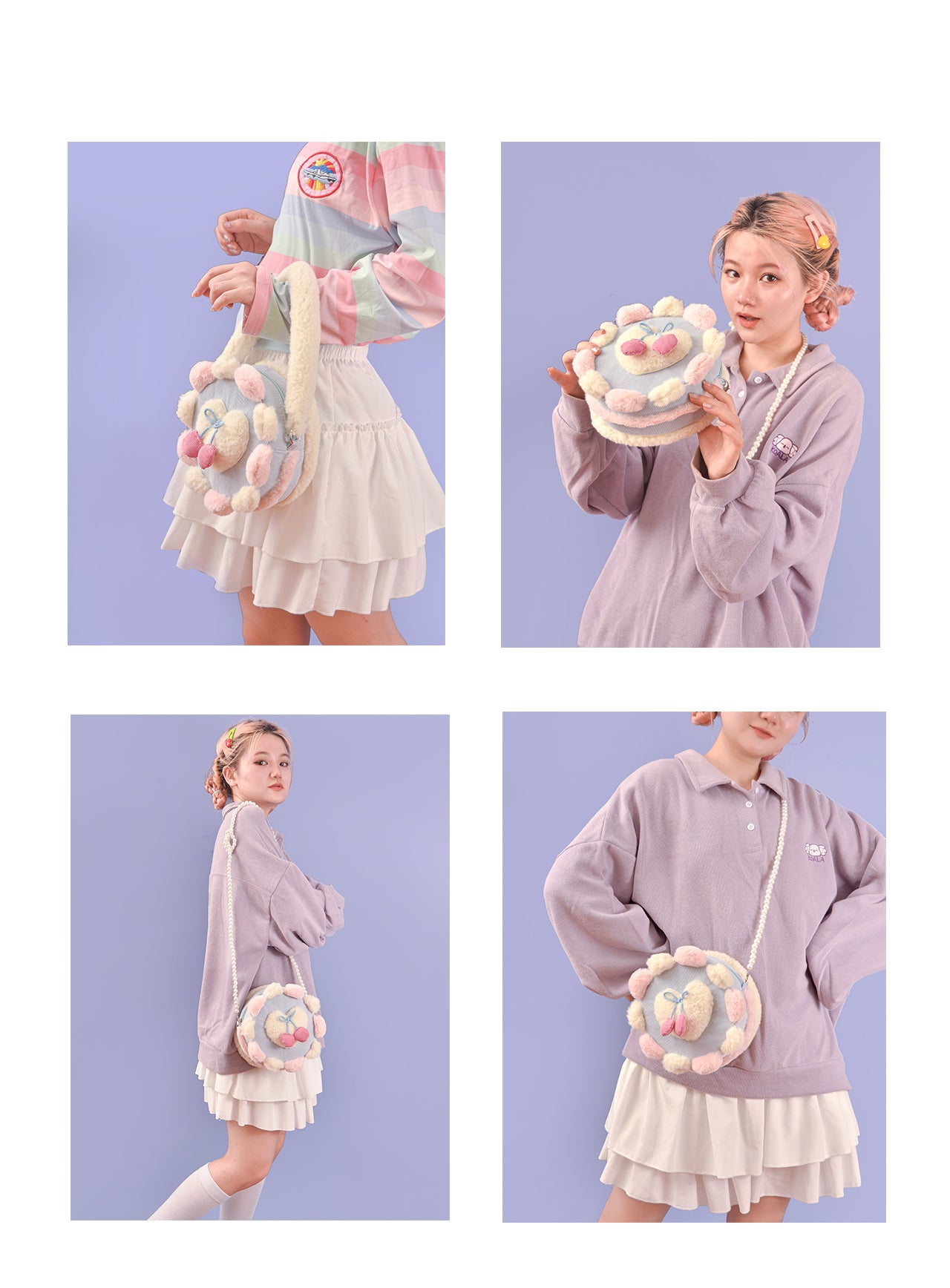 ChaCha - Kawaii Cherry Cake Plush Handbag bag ChaCha