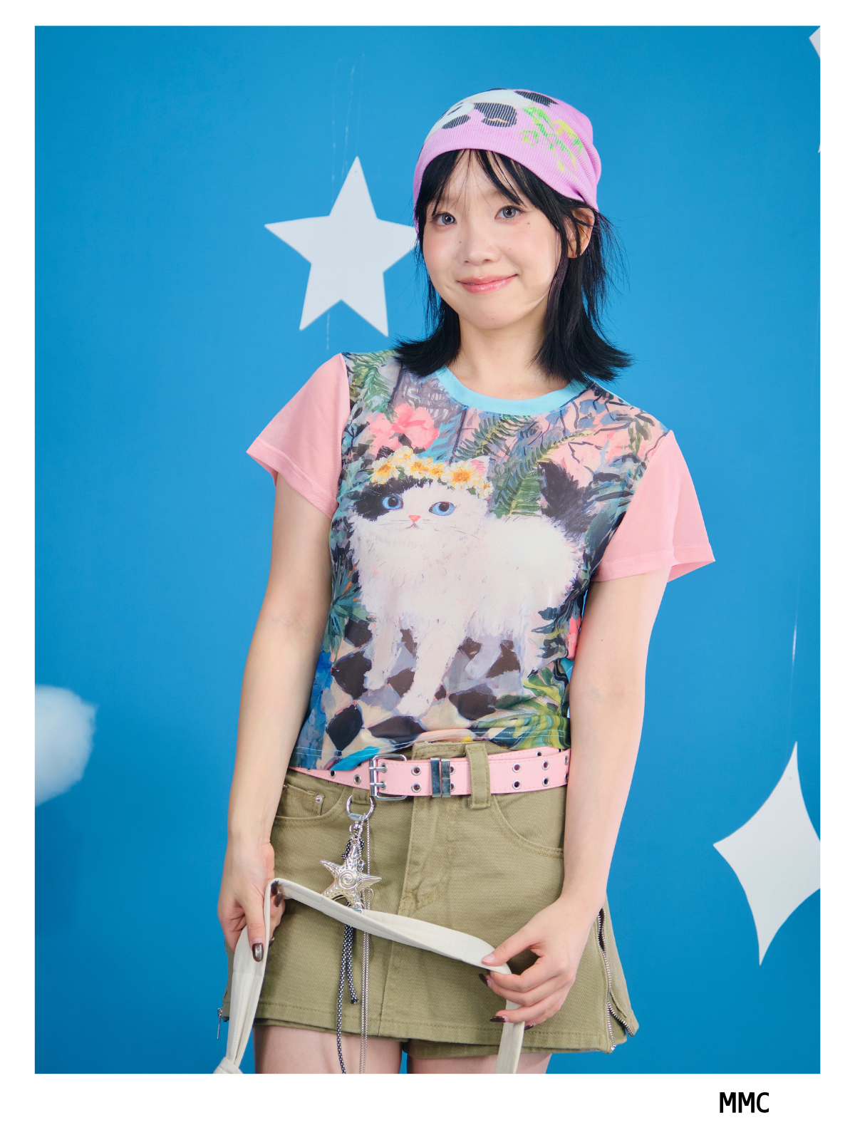 MeowMeow Bug - Decora Kei Cute Cartoon Mesh Top tshirt MeowMeow Bug