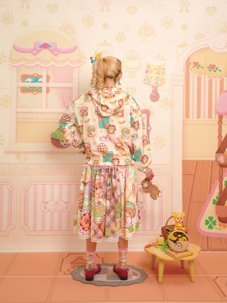 Lutra Jump - Decora Kei Patchwork Hooded UPF50 Sun Jacket jacket Lutra Jump