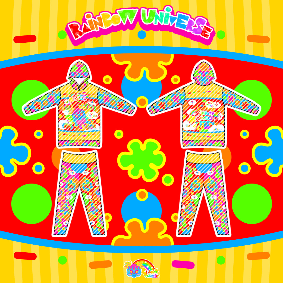 Rainbow Universe RUX - Decora Candy Hoodie & Yoga Set set Rainbow Universe RUX