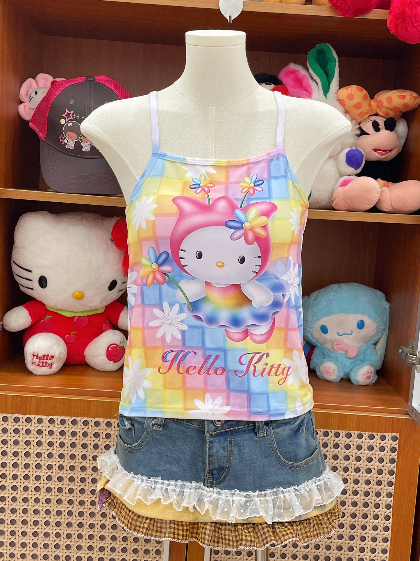 Princess Kitty - Decora Kei Summer Girl Print Tank Top camisole princess kitty
