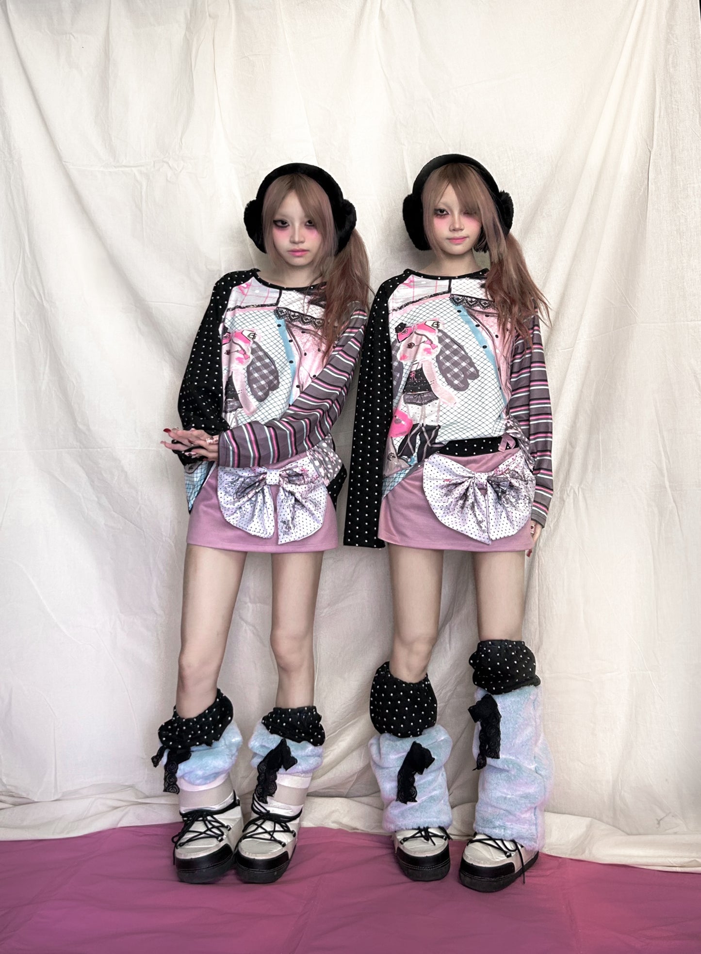 YJM with biubiu Dreamy Butterfly Skirt | Polka Dot Mini Skirt – Harajuku Y2K Bow Accent Skirt skirt YJM with biubiu