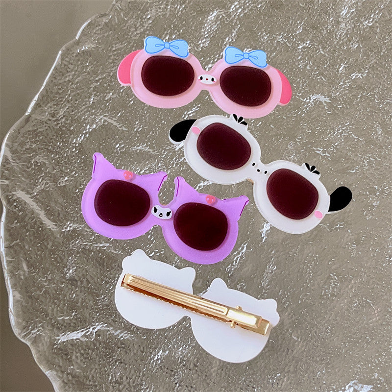 Sanrio Cute Glasses Style Hair Clips Set hair clip candy