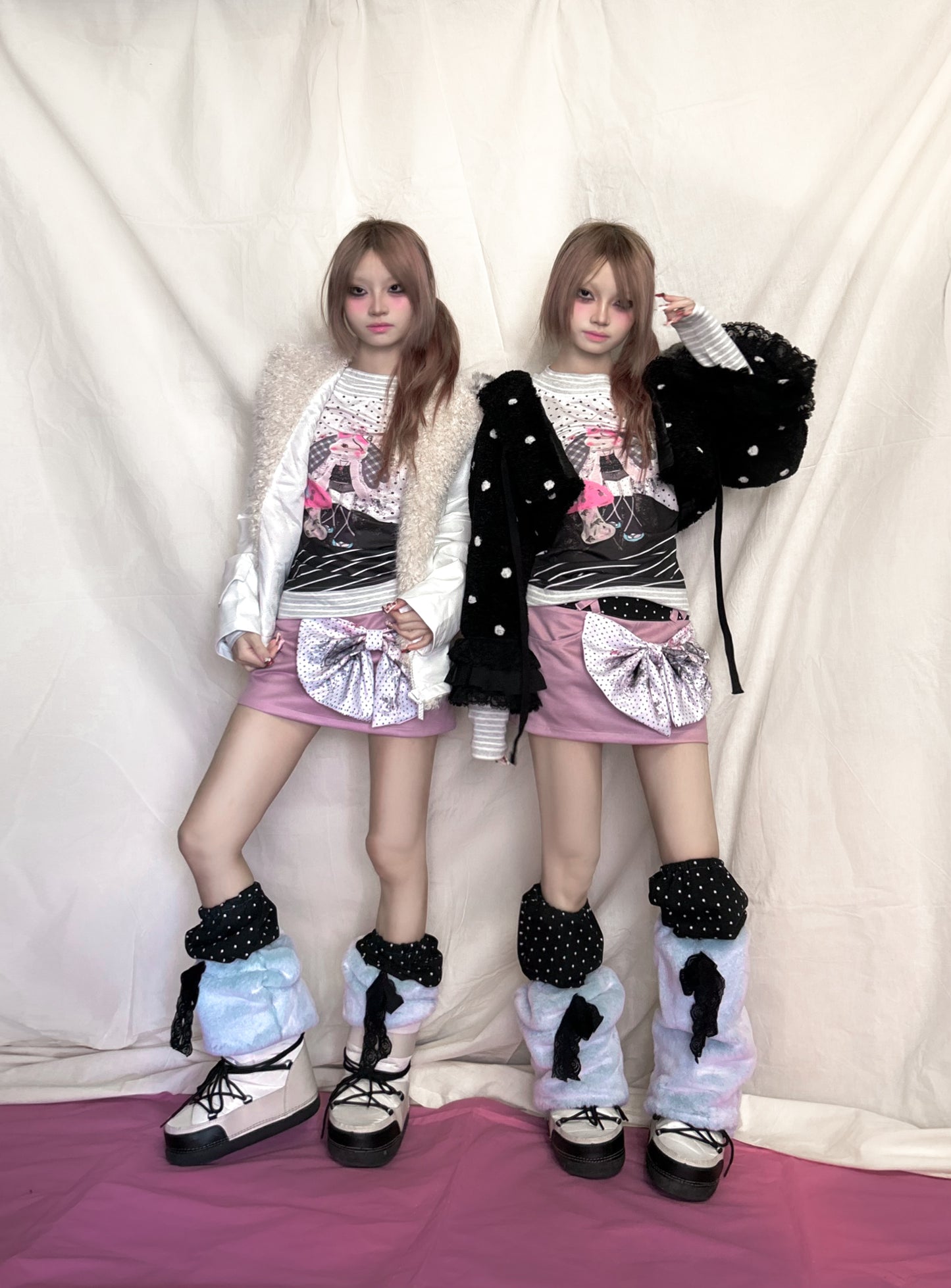 YJM with biubiu Dreamy Butterfly Skirt | Polka Dot Mini Skirt – Harajuku Y2K Bow Accent Skirt skirt YJM with biubiu