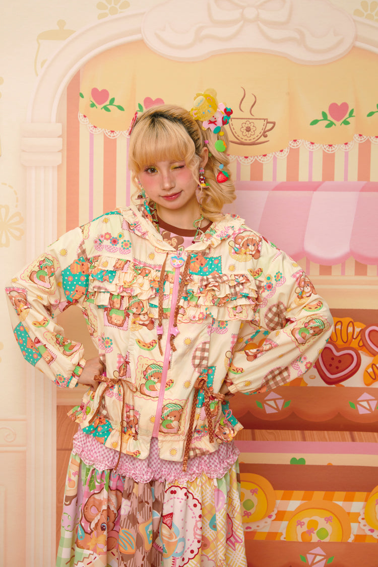 Lutra Jump - Decora Kei Patchwork Hooded UPF50 Sun Jacket jacket Lutra Jump