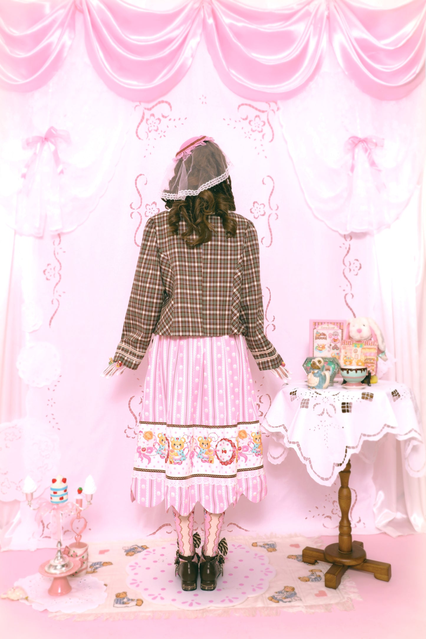 utra Jump - Kawaii Blazer Vintage Pink Brown Jacket jacket Lutra Jump