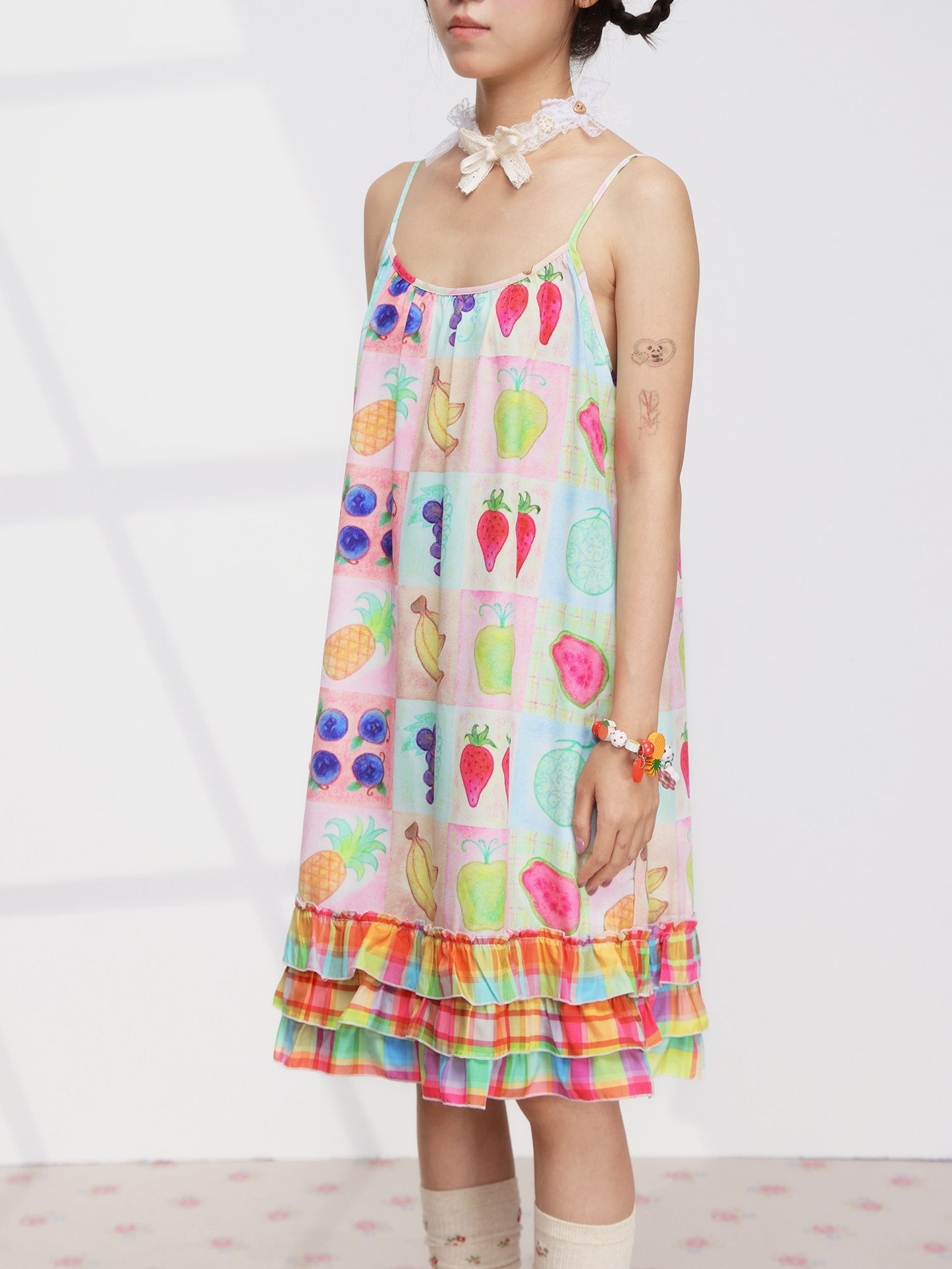 FRUITS - Fruit Ruffle Cami Dress dress Fruits