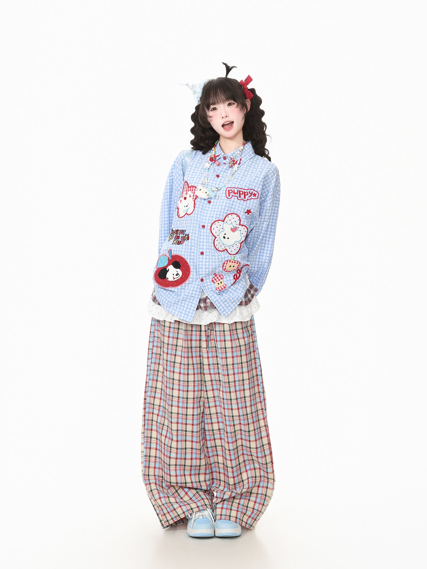 Languid Park - Cute Embroidered Collar Shirt