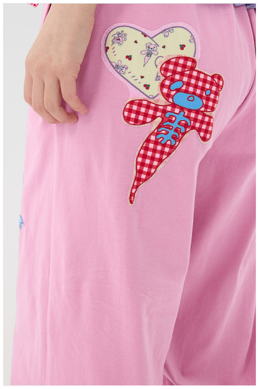 tntntutu - Pink Patchwork Bead Sweatpants pants tntntutu