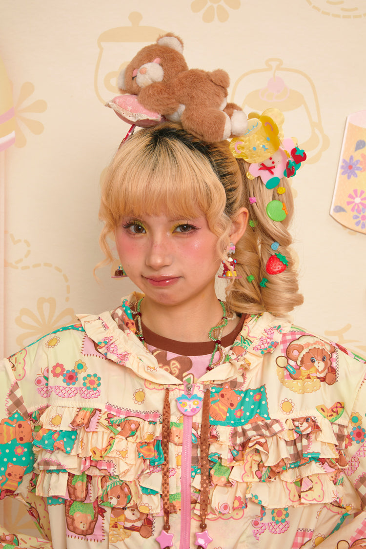Lutra Jump - Decora Kei Patchwork Hooded UPF50 Sun Jacket jacket Lutra Jump