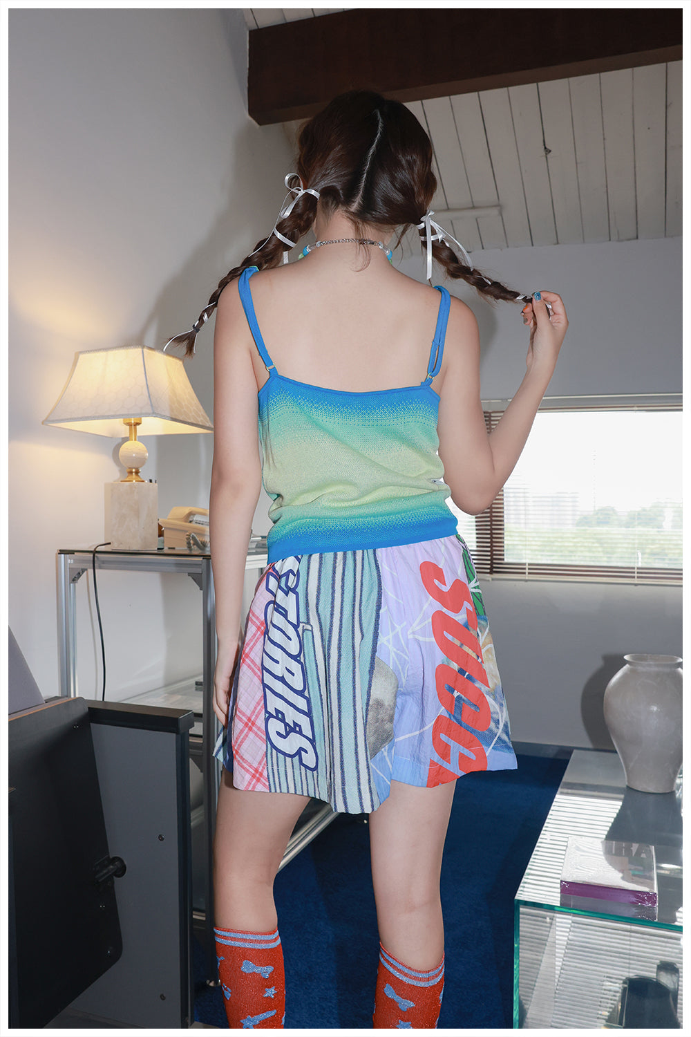 tntntutu Weirdcore Gradient Snake Knit Tank Top – Harajuku Y2K Surreal Print Summer Camisole camisole tntntutu