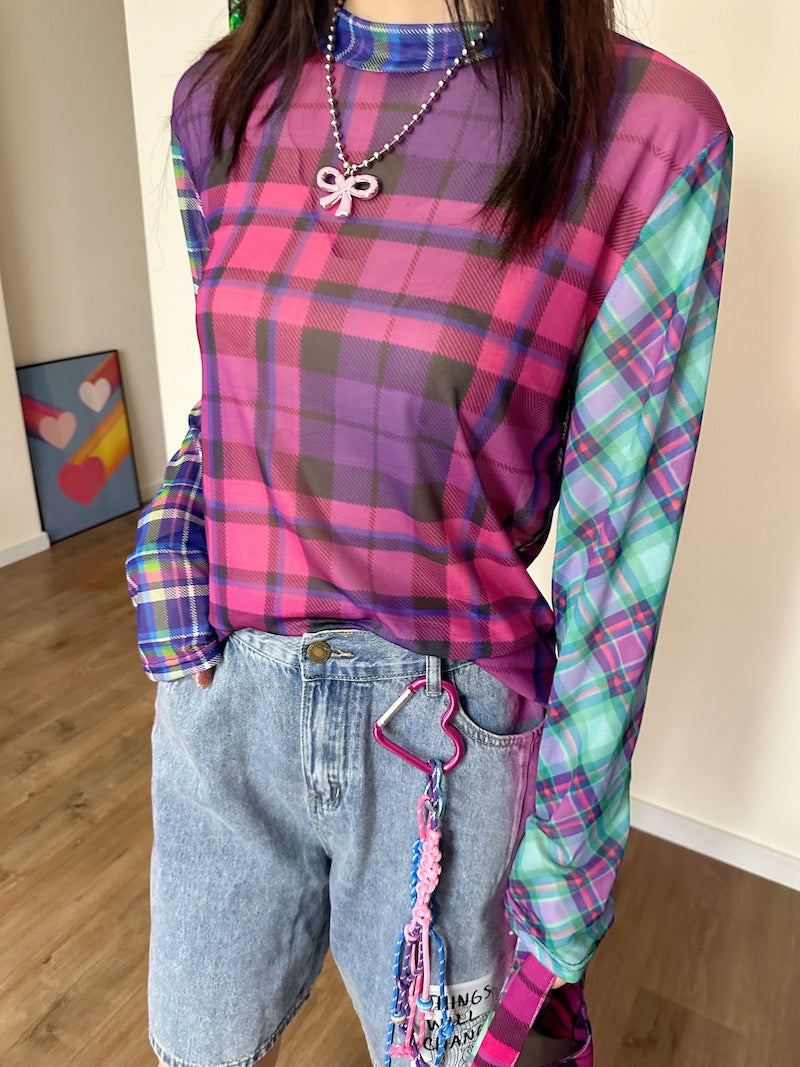 Decora Kei Mesh Base Shirt – Breathable Loose Fit shirt bunnybunnygun