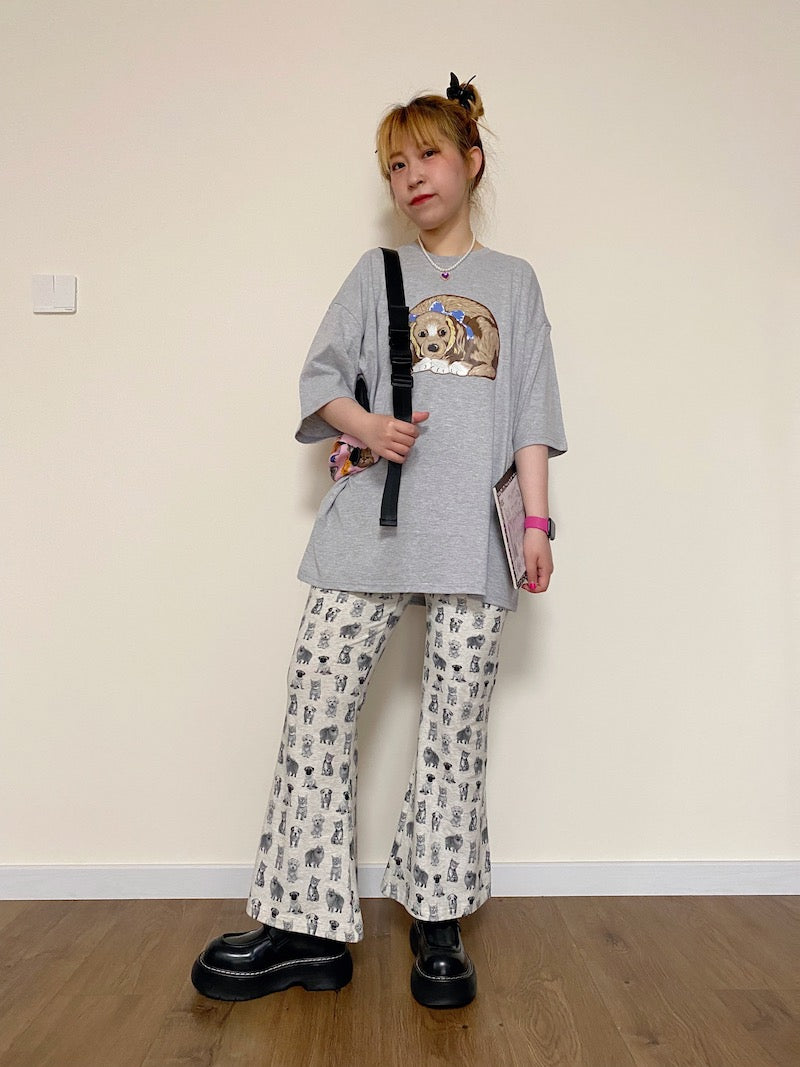 Y2K Wide-Leg Pants – Vintage Animal Print pants bunnybunnygun