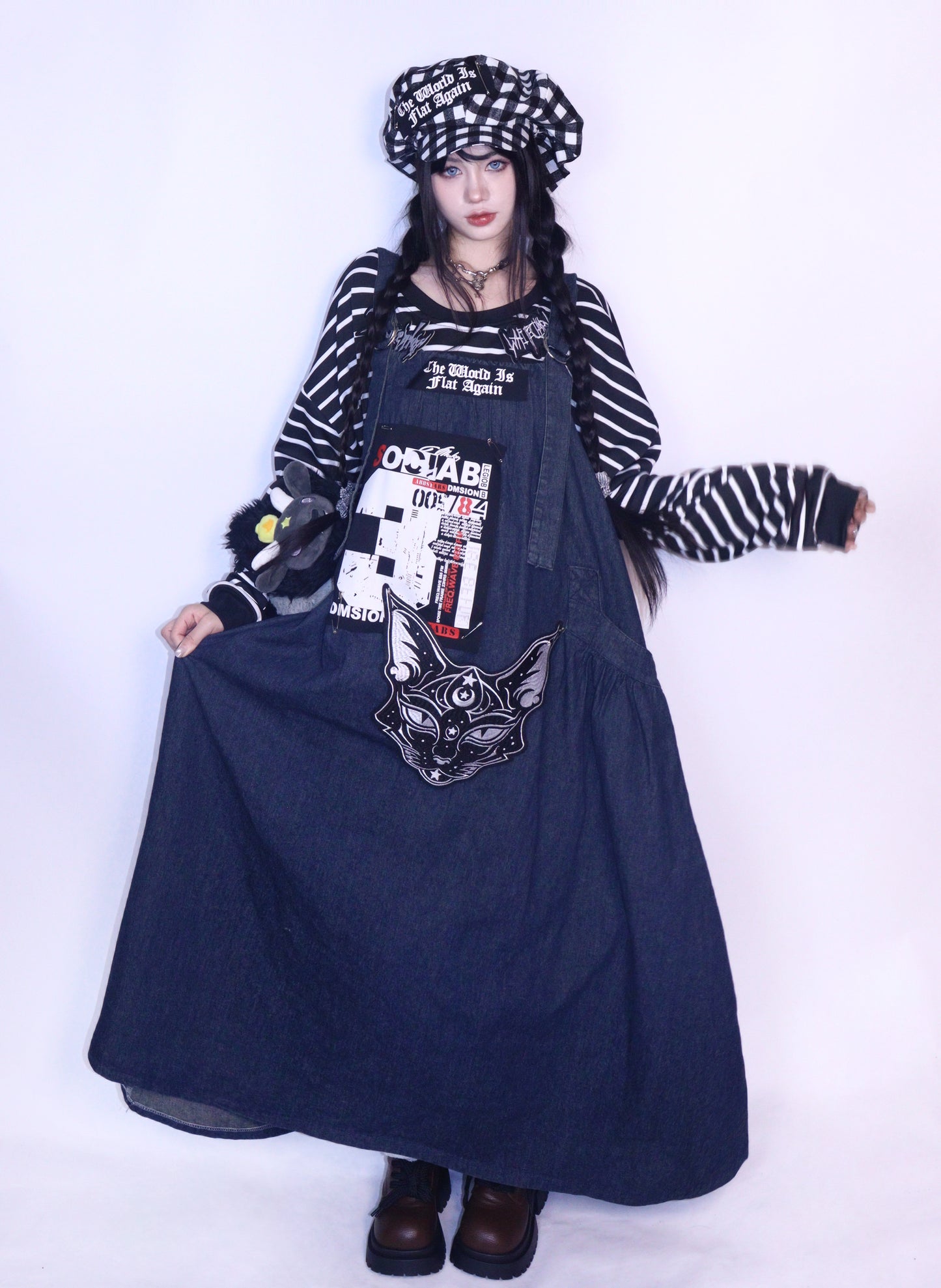 Leerroo - Y2K Vintage Denim Pinafore Dress dress Leerroo