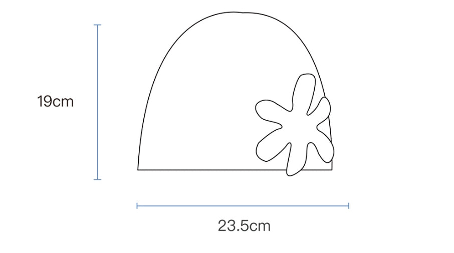 tntntutu - Kawaii Blue Bunny Flower Knit Beanie hat tntntutu