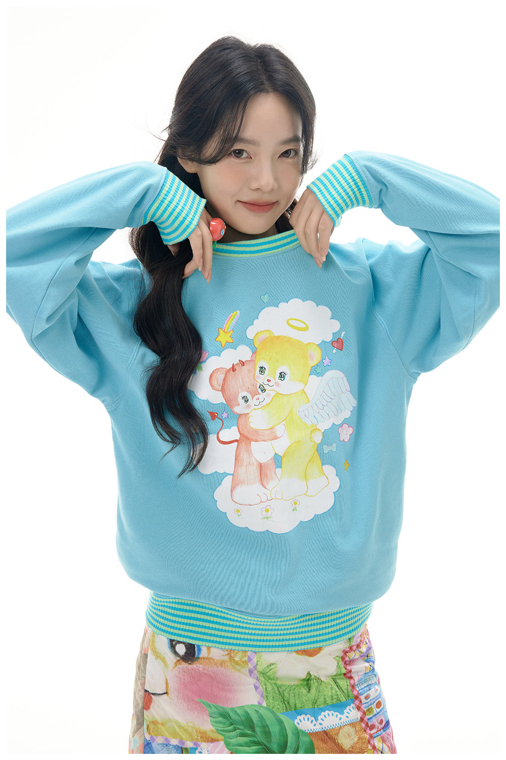 tntntutu Bear Sweatshirt | Whimsical Graphic Pullover | Sporty Long Sleeve Top hoodie tntntutu