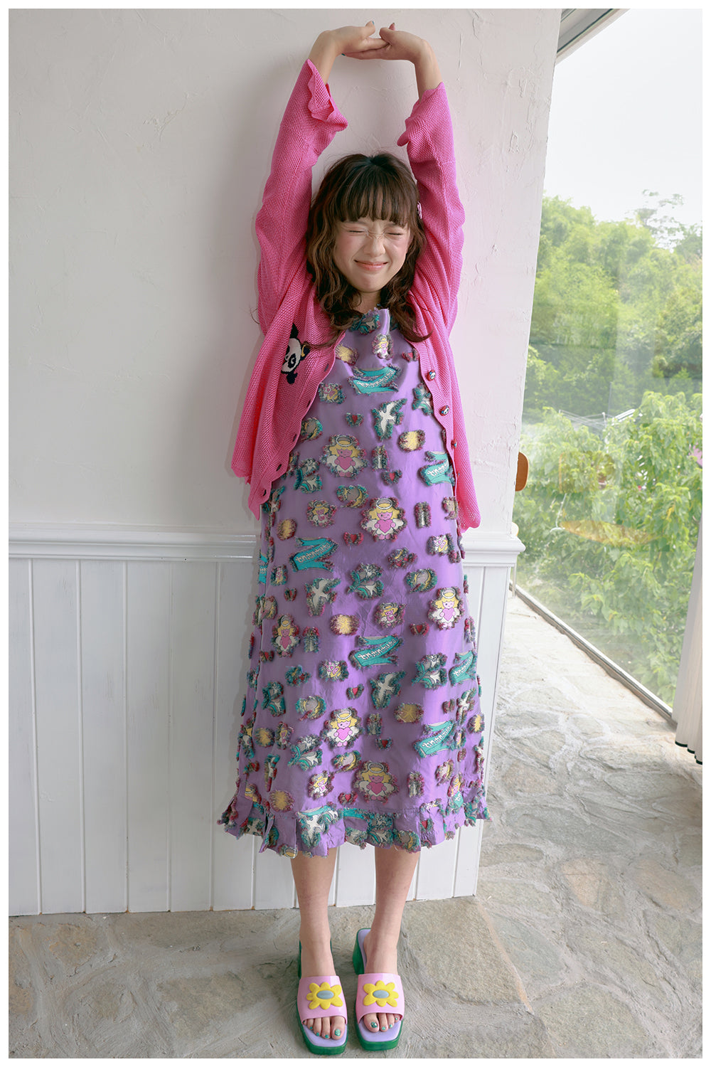 tntntutu Shiny Angel Dress | Harajuku Purple Jacquard Skirt dress tntntutu