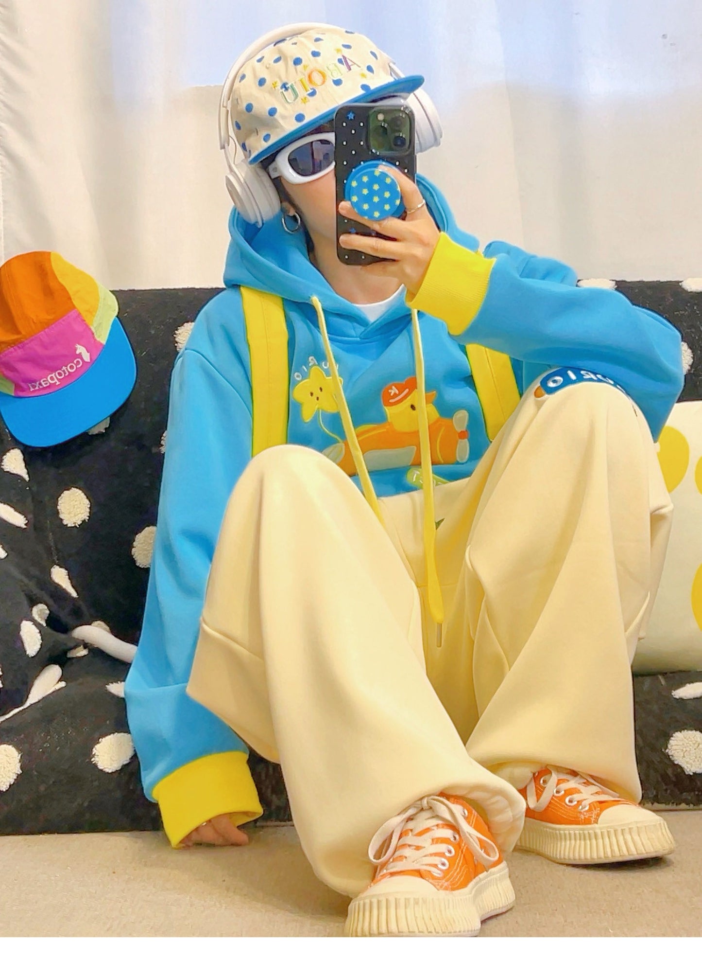 KURIOSITAET 杏色卫裤女冬加绒加厚 pants KURIOSITAET